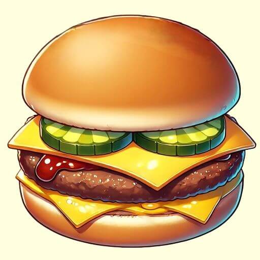 Cheeseburger at Macca's